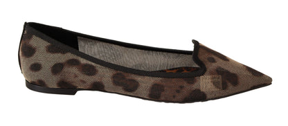 Dolce & Gabbana Elegant Leopard Print Flat Loafers Dolce & Gabbana