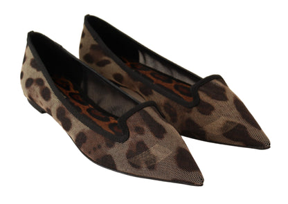 Dolce & Gabbana Elegant Leopard Print Flat Loafers Dolce & Gabbana