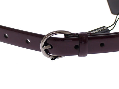 Dolce & Gabbana Elegant Purple Leather Belt - Italian Elegance Dolce & Gabbana