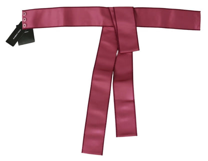 Dolce & Gabbana Elegant Pink Silk Wide Waist Belt Dolce & Gabbana