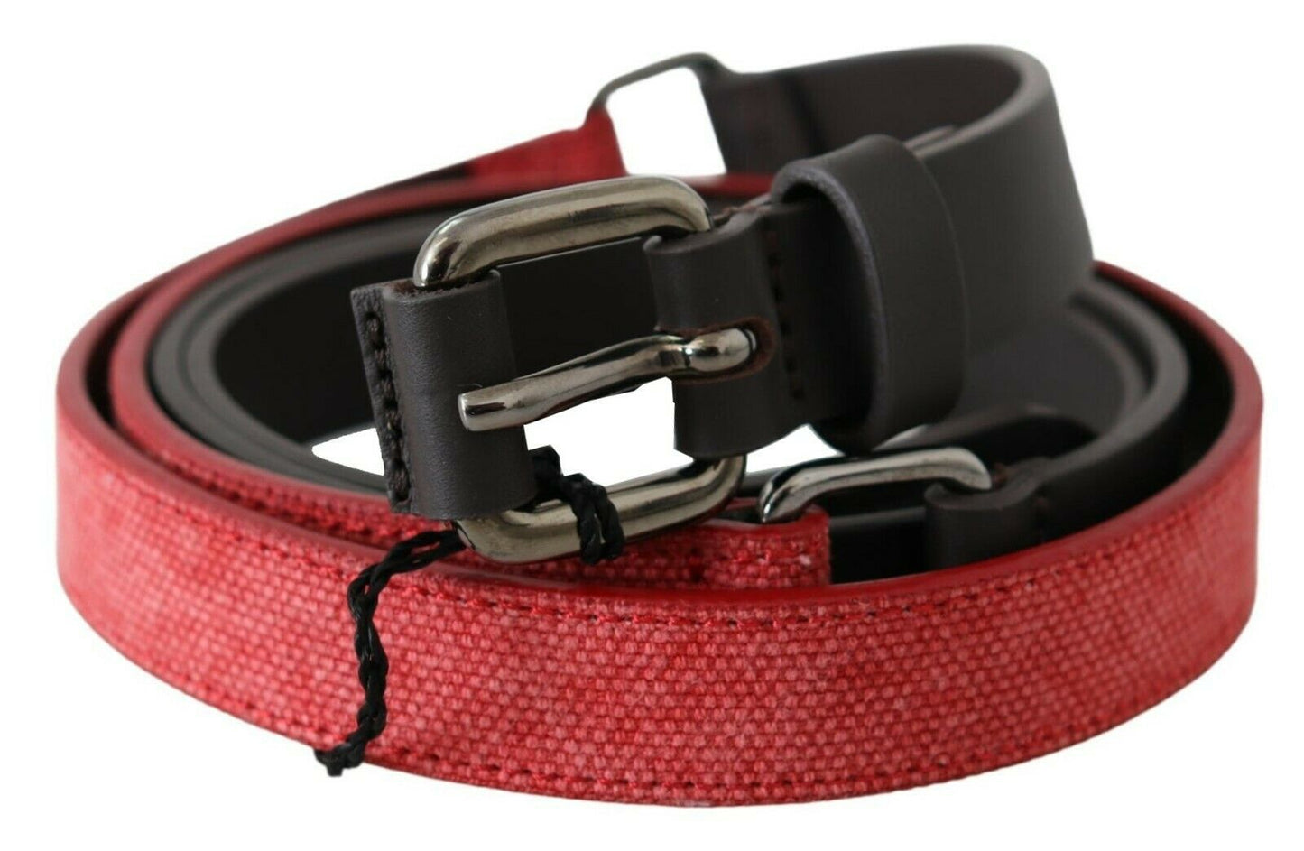 Costume National Elegant Red Brown Leather Fashion Belt Costume National