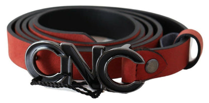 Costume National Elegant Blood Red Leather Belt Costume National