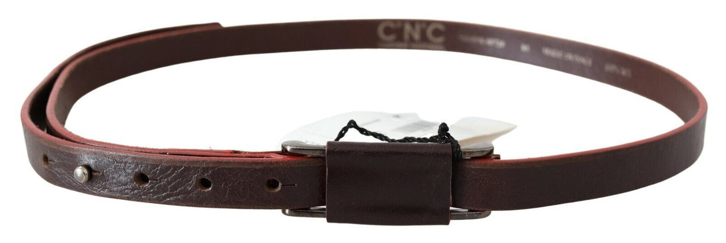 Costume National Elegant Brown Leather Fashion Belt Costume National