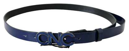 Costume National Sleek Dark Blue Leather Fashion Belt Costume National