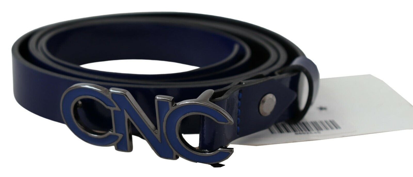 Costume National Sleek Dark Blue Leather Fashion Belt Costume National