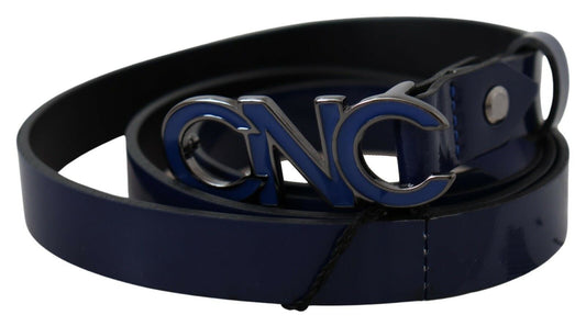 Costume National Sleek Dark Blue Leather Fashion Belt Costume National