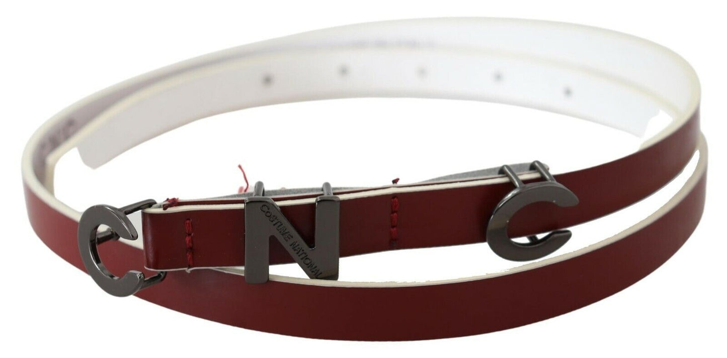 Costume National Chic Maroon Leather Fashion Belt Costume National