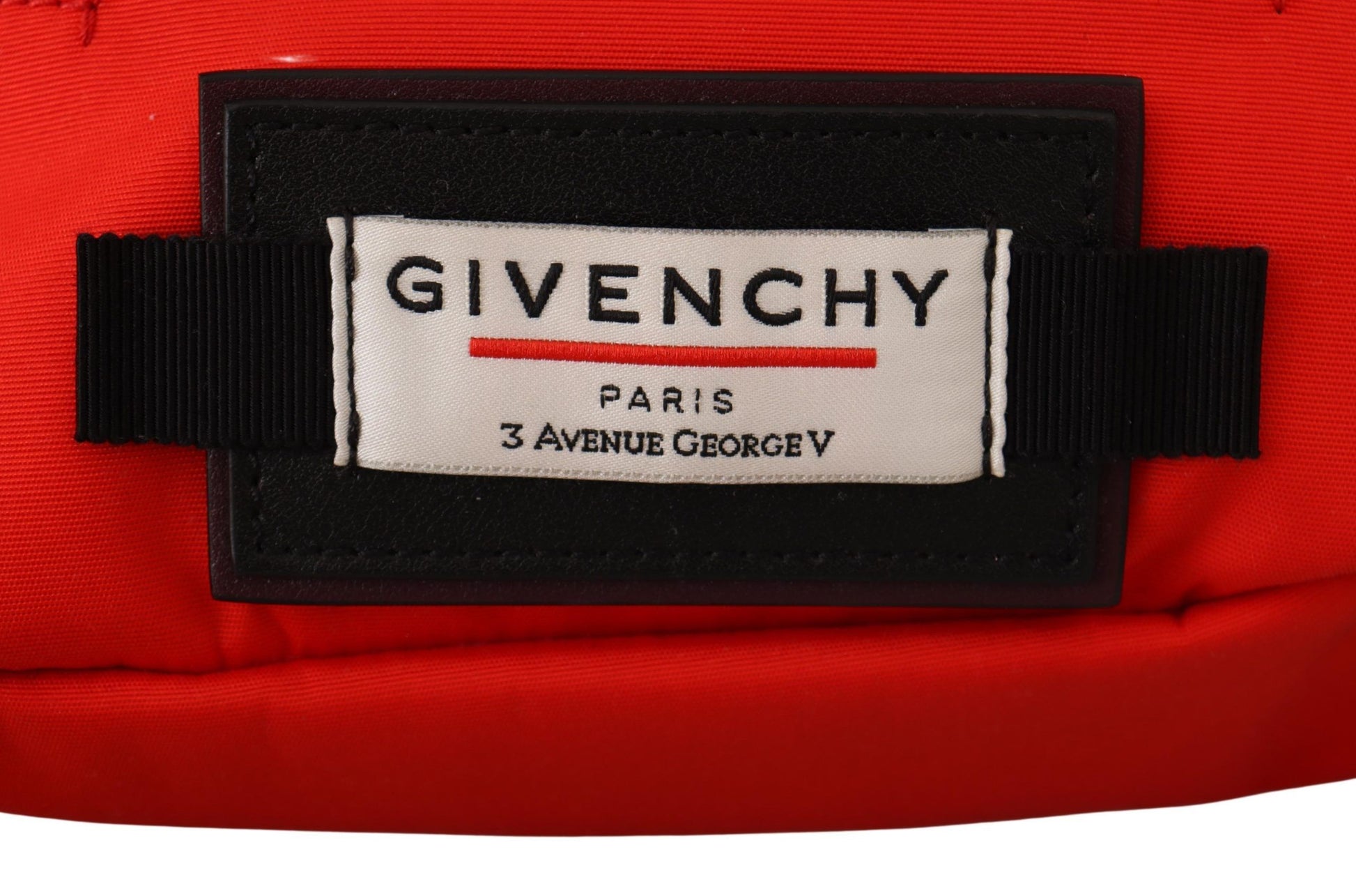 লাল এবং কালো রঙে Givenchy এলিগ্যান্ট বড় বাম বেল্ট ব্যাগ