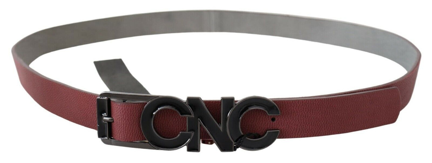 Costume National Elegant Maroon Leather Fashion Belt Costume National