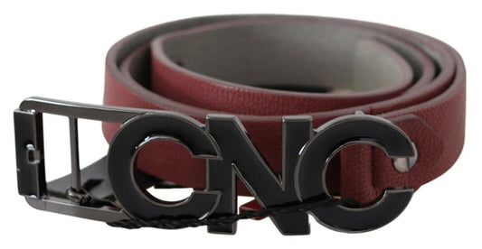 Costume National Elegant Maroon Leather Fashion Belt Costume National