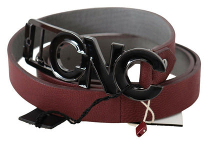 Costume National Elegant Maroon Leather Fashion Belt Costume National