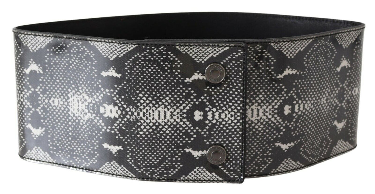 Ermanno Scervino Classic Snakeskin Motif Leather Belt Ermanno Scervino