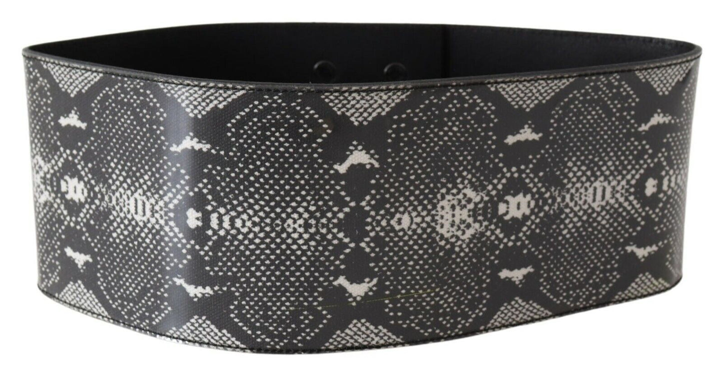 Ermanno Scervino Classic Snakeskin Motif Leather Belt Ermanno Scervino