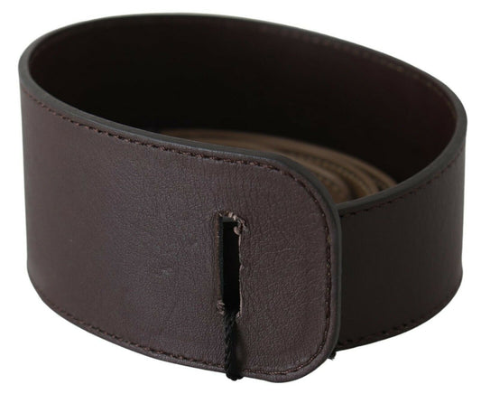 GF Ferre Elegant Dark Brown Braided Leather Belt GF Ferre