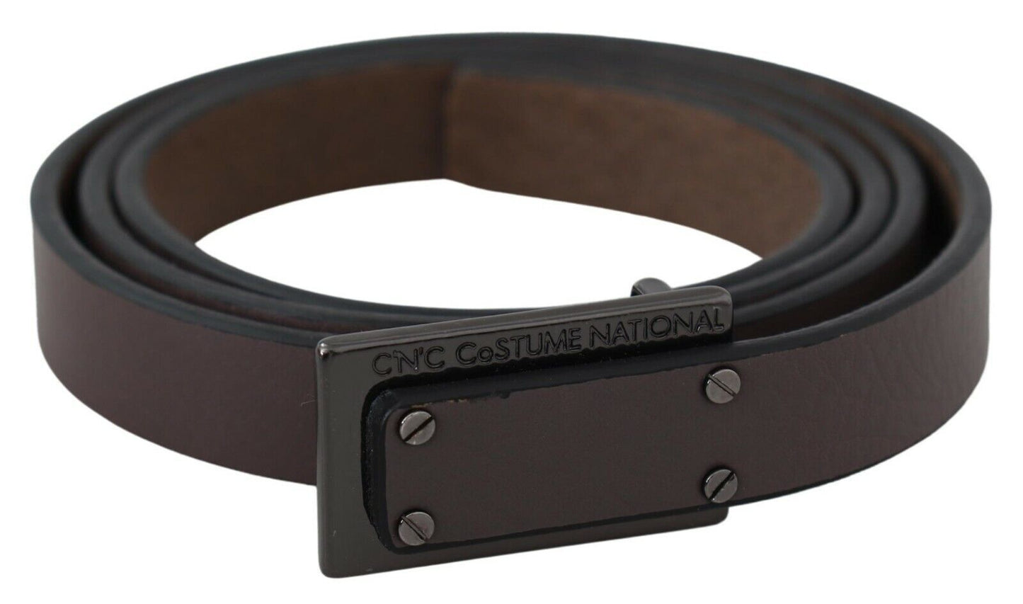 Costume National Elegant Brown Leather Fashion Belt Costume National