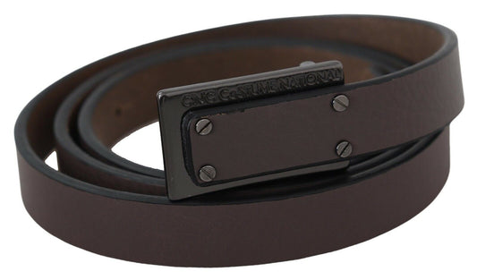 Costume National Elegant Brown Leather Fashion Belt Costume National