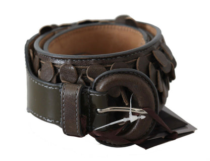 Ermanno Scervino Chic Brown Fringed Leather Fashion Belt Ermanno Scervino