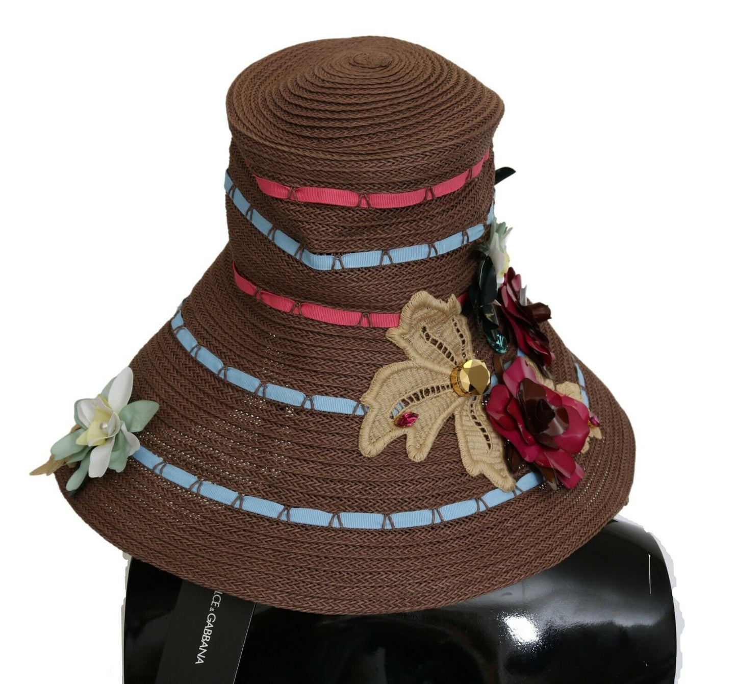 Dolce & Gabbana Elegant Floppy Floral Wide Brim Hat Dolce & Gabbana