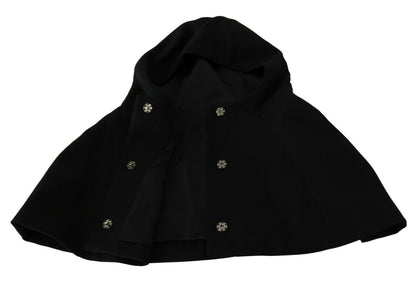 Dolce & Gabbana Elegant Black Hooded Scarf Wrap Dolce & Gabbana