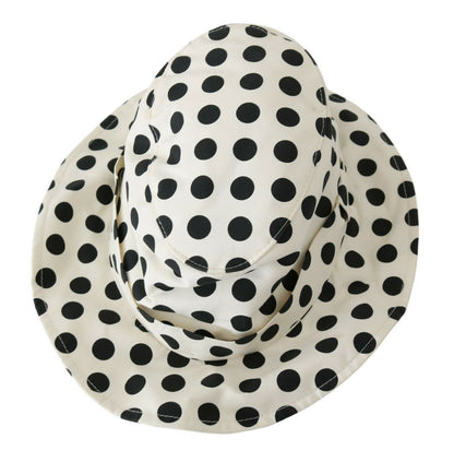 Dolce & Gabbana Chic Black Polka Dot Trilby Hat Dolce & Gabbana