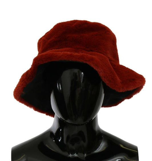 Dolce & Gabbana Elegant Red Bucket Cap with Logo Detailing Dolce & Gabbana