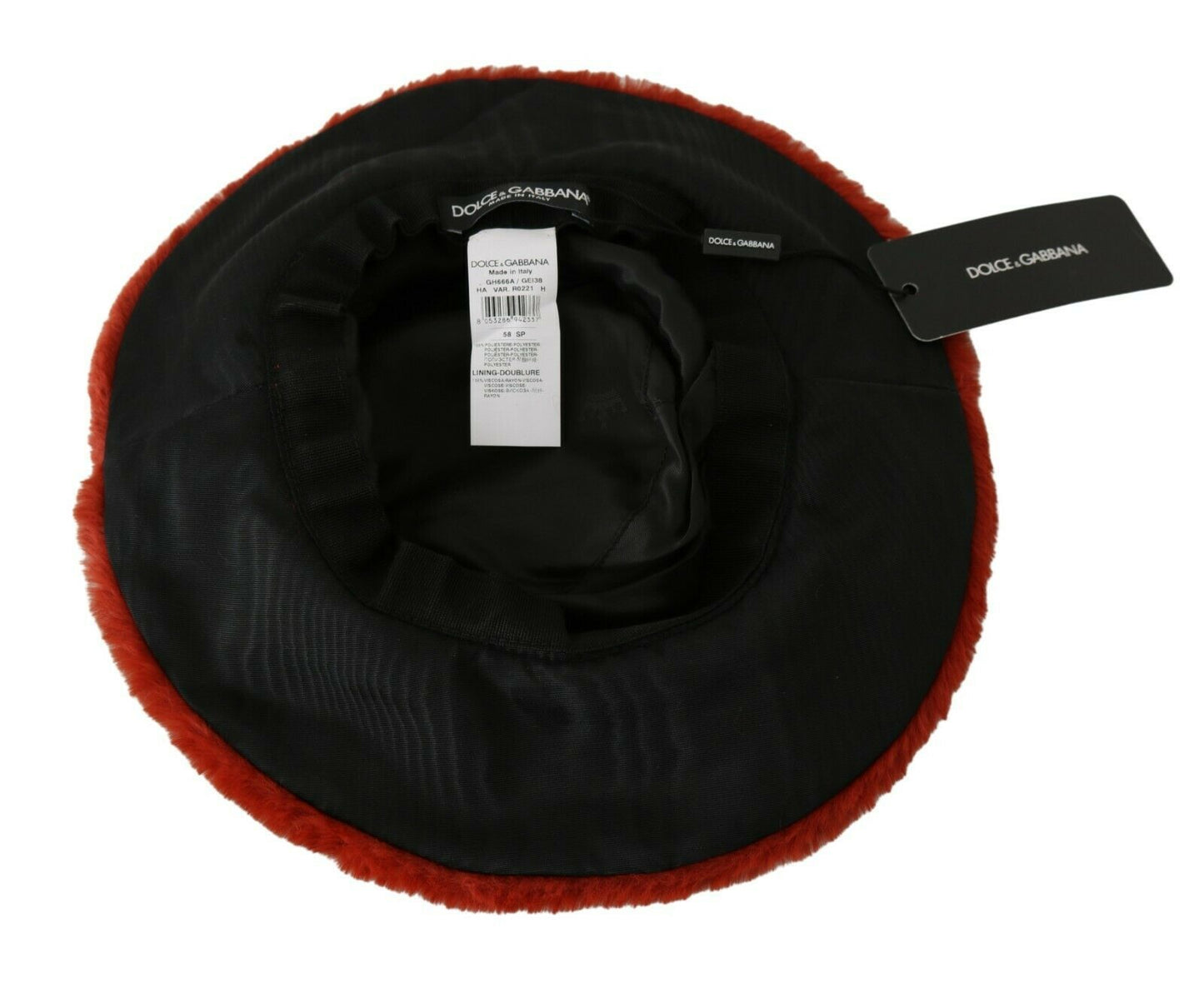 Dolce & Gabbana Elegant Red Bucket Cap with Logo Detailing Dolce & Gabbana