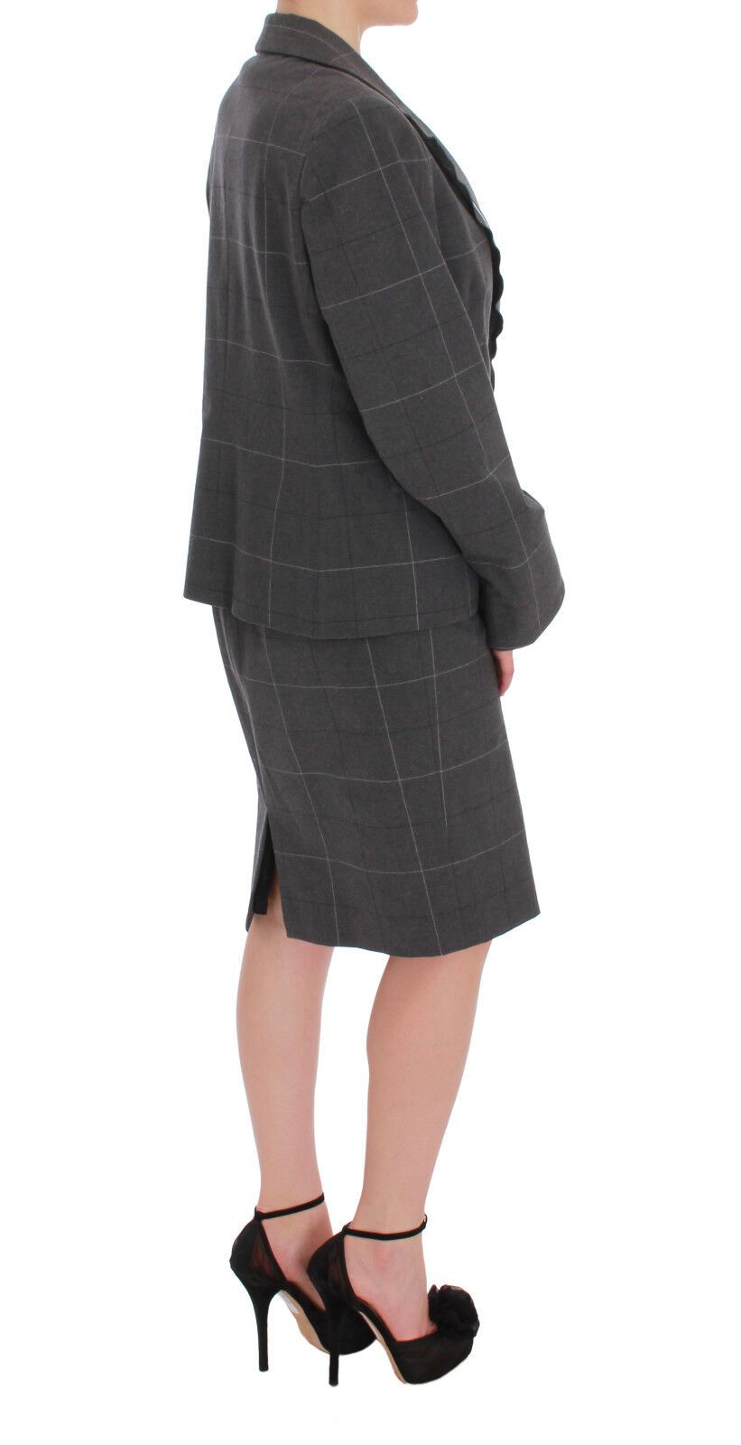 BENCIVENGA Elegant Checkered Cotton-Blend Suit Set BENCIVENGA