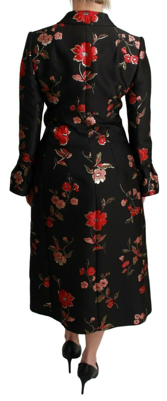 Dolce & Gabbana Elegant Floral Embroidered Trench Coat Dolce & Gabbana