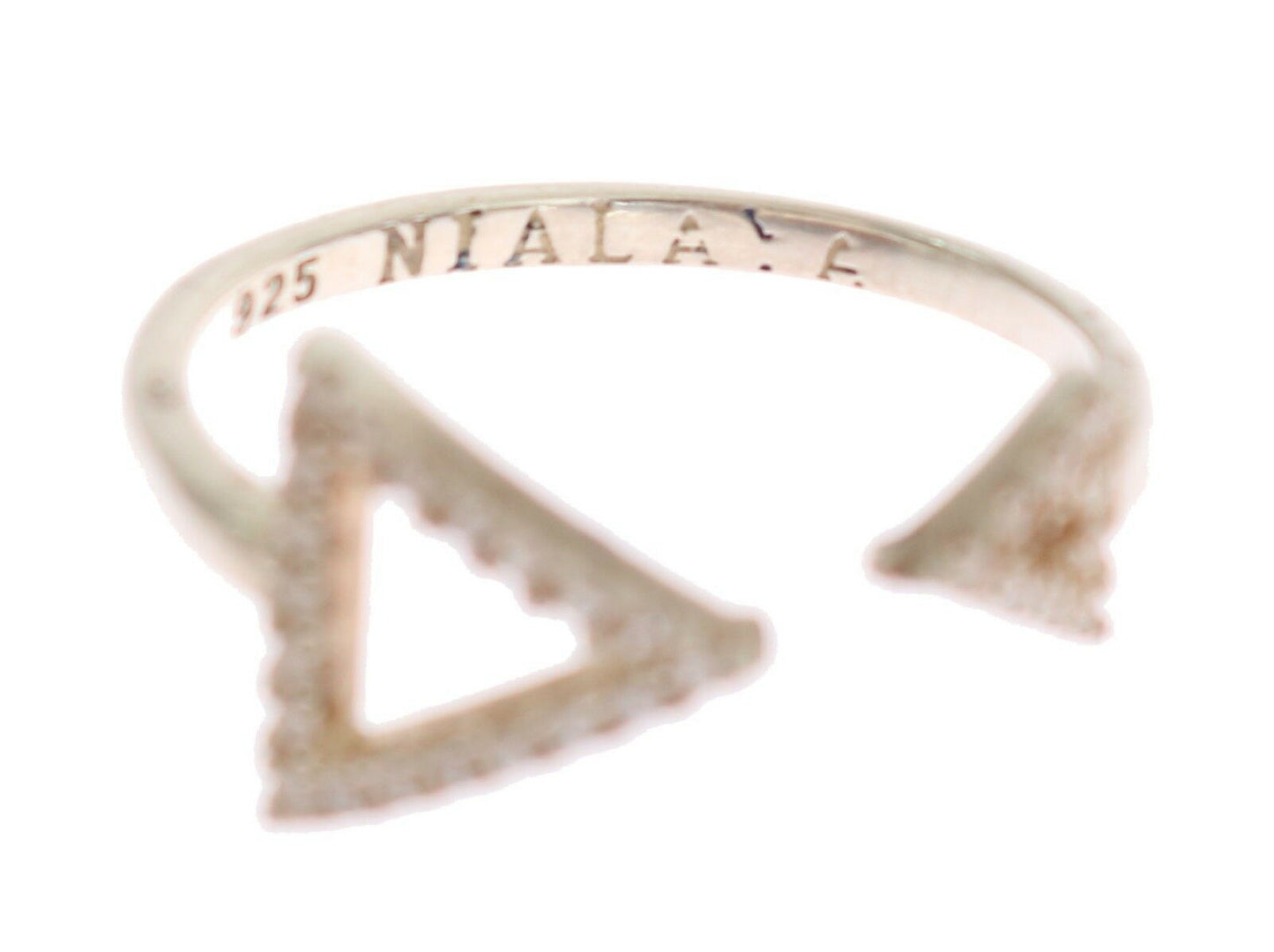 Nialaya Elegant Silver CZ Crystal Ring - Womens Accessory Nialaya