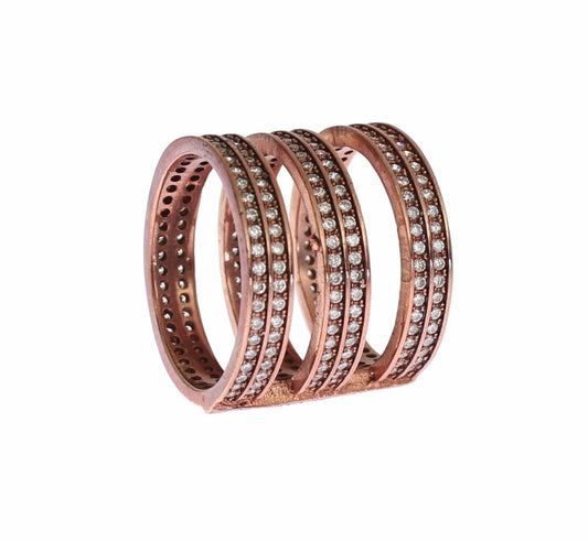 Nialaya Dazzling Pink Gold Plated CZ Crystal Ring Nialaya