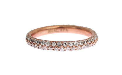 Nialaya Chic Pink Crystal-Encrusted Silver Ring Nialaya