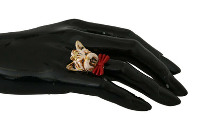 Dolce & Gabbana Elegant Canine Charm Women's Ring Dolce & Gabbana