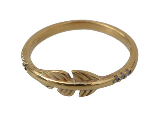 Nialaya Elegant Gold CZ Crystal Women's Ring Nialaya