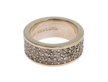 Nialaya Glamorous Silver CZ Crystal Embellished Ring Nialaya