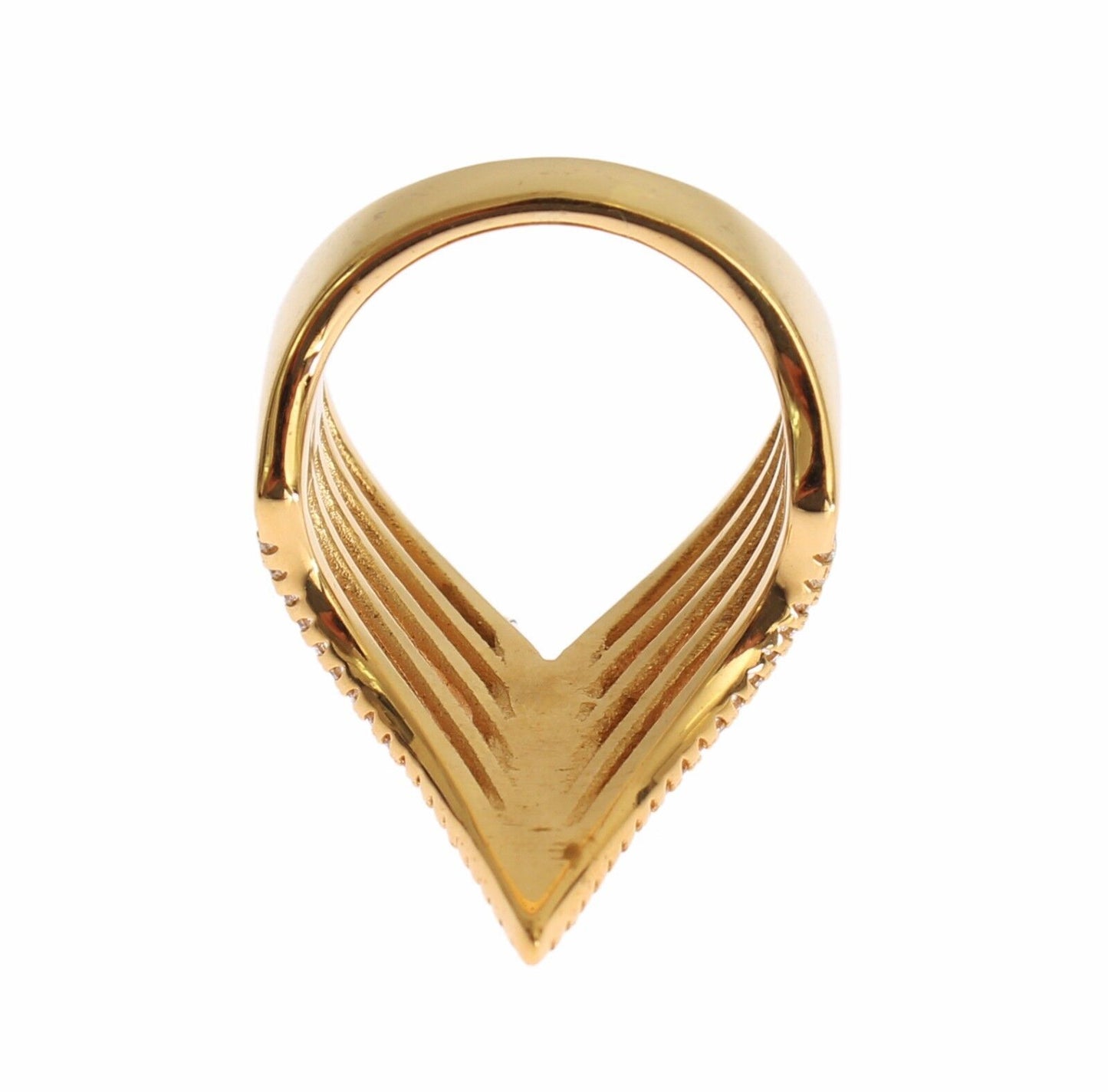 Nialaya Glamorous Gold Plated Crystal Ring Nialaya