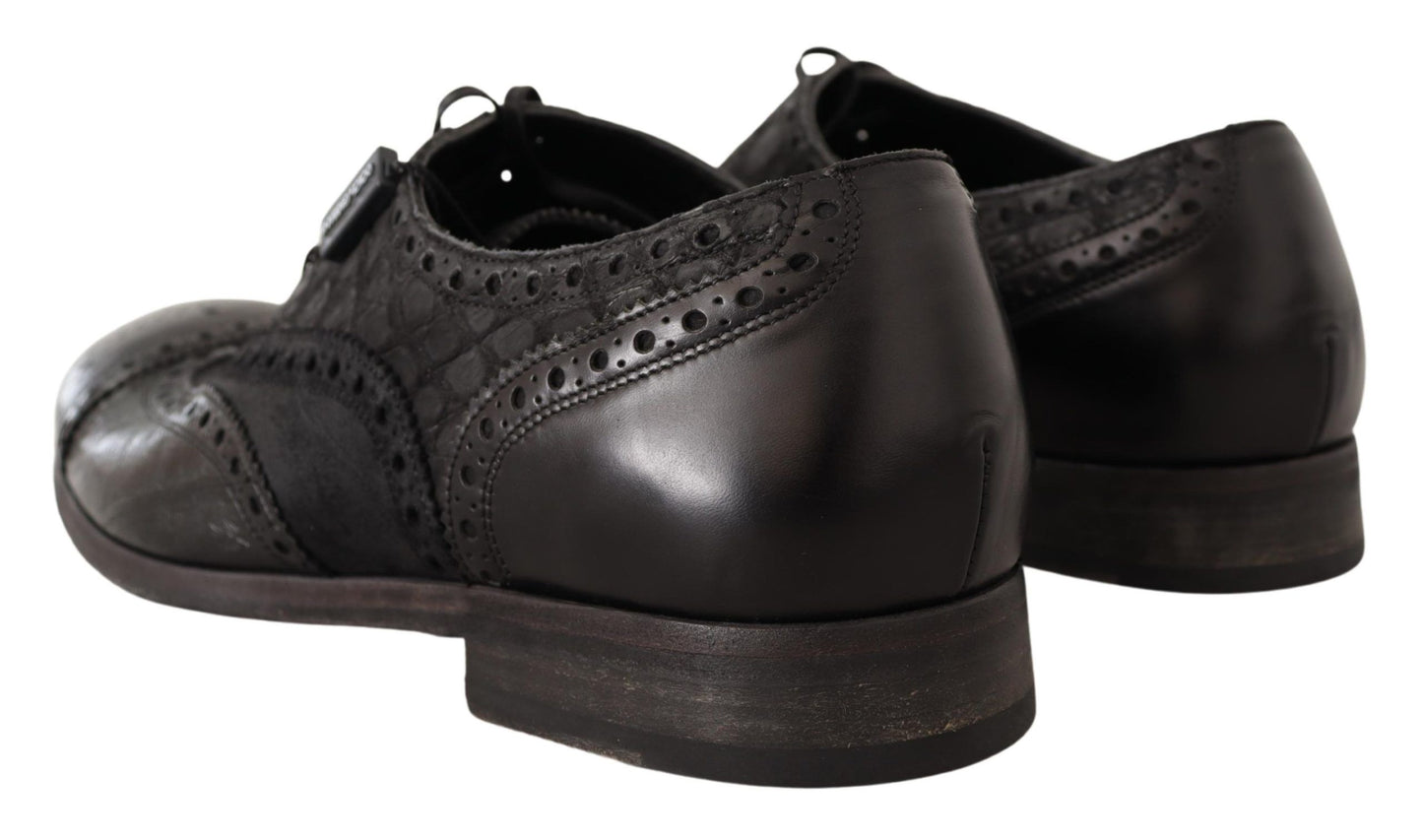 Dolce & Gabbana Exotic Leather Brogue Derby Dress Shoes Dolce & Gabbana