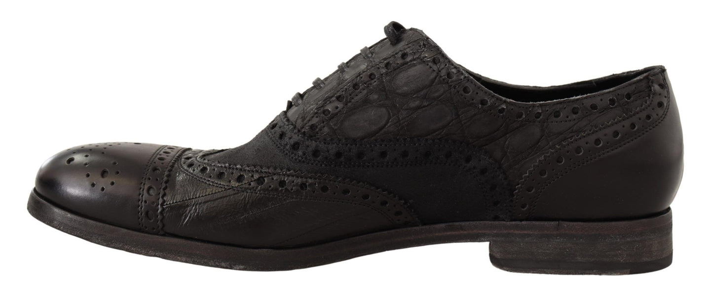 Dolce & Gabbana Exotic Leather Brogue Derby Dress Shoes Dolce & Gabbana