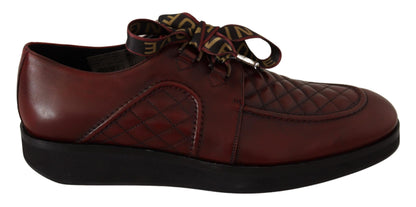 Dolce & Gabbana Elegant Bordeaux Derby Leather Shoes Dolce & Gabbana