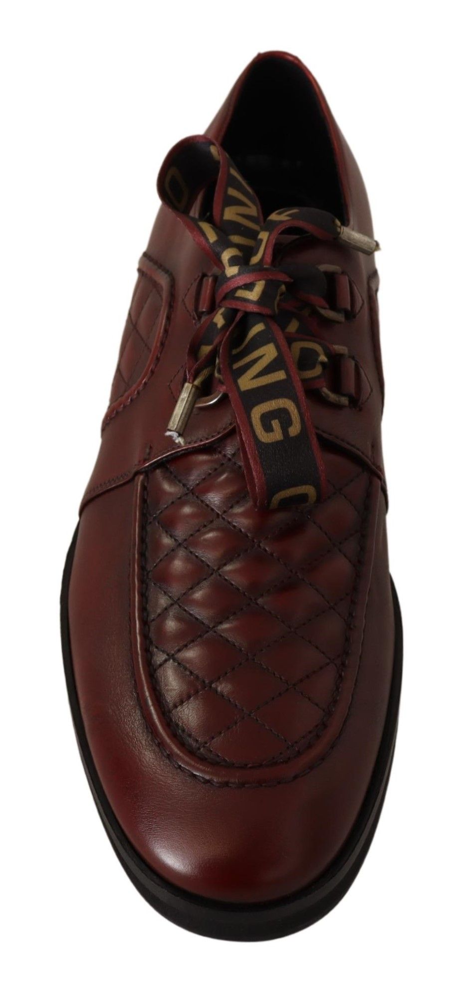 Dolce & Gabbana Elegant Bordeaux Derby Leather Shoes Dolce & Gabbana