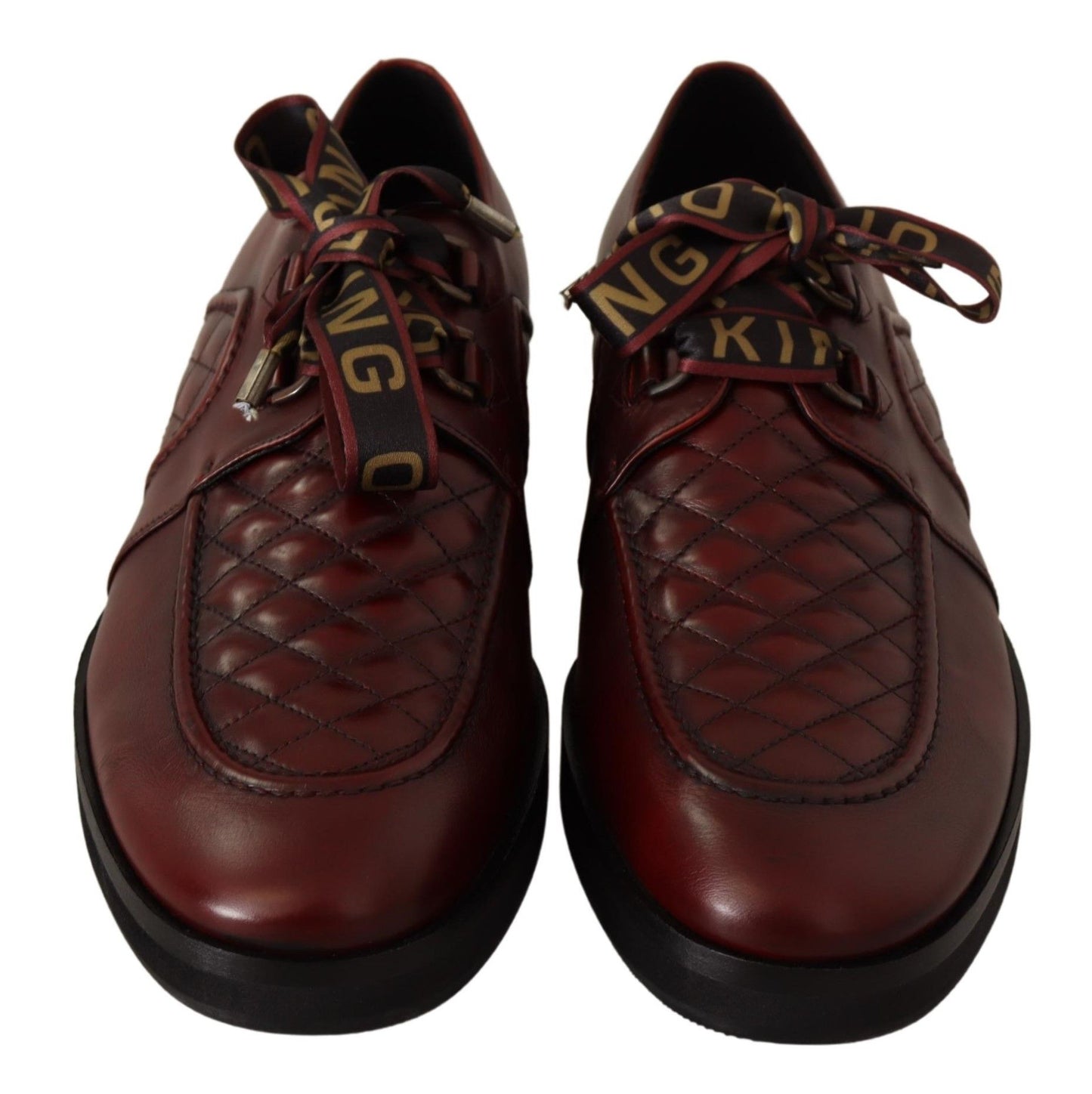 Dolce & Gabbana Elegant Bordeaux Derby Leather Shoes Dolce & Gabbana