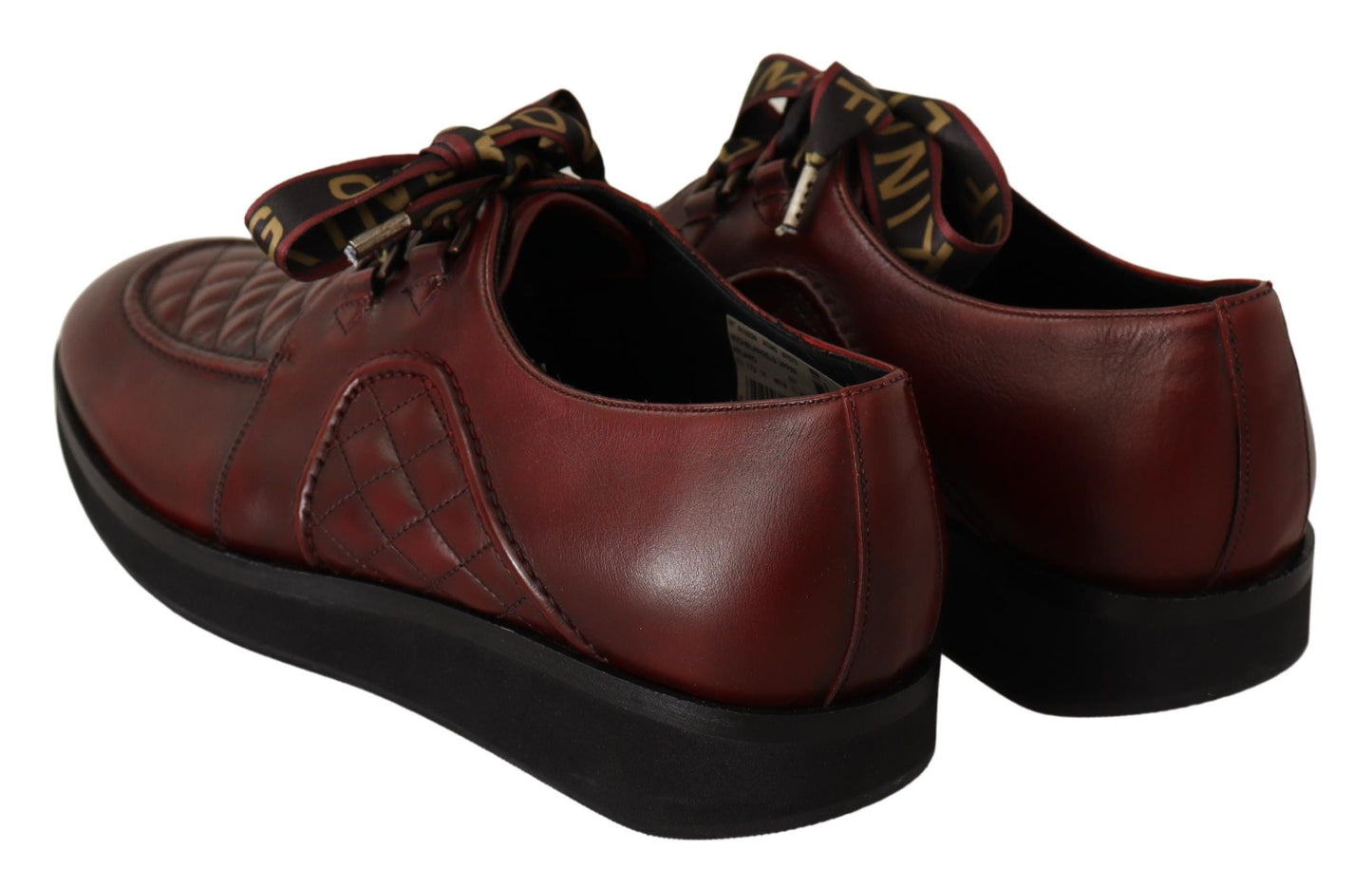 Dolce & Gabbana Elegant Bordeaux Derby Leather Shoes Dolce & Gabbana