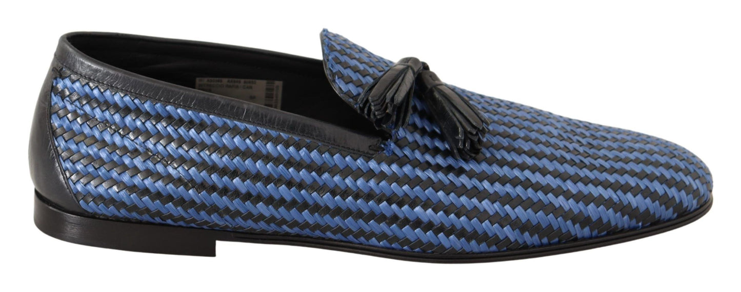 Dolce & Gabbana Elegant Woven Leather Loafers Dolce & Gabbana