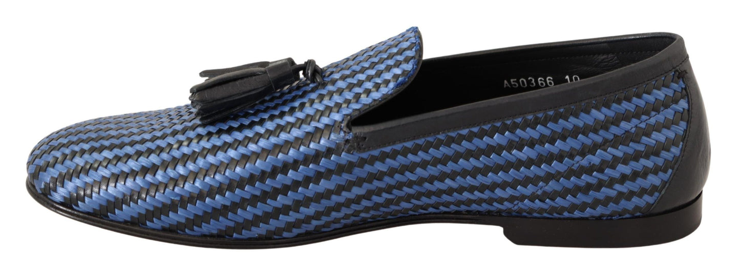 Dolce & Gabbana Elegant Woven Leather Loafers Dolce & Gabbana