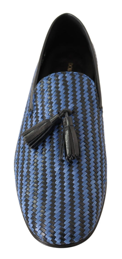 Dolce & Gabbana Elegant Woven Leather Loafers Dolce & Gabbana