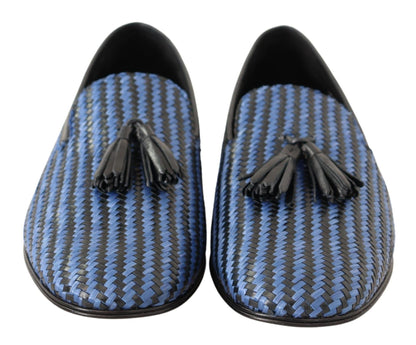 Dolce & Gabbana Elegant Woven Leather Loafers Dolce & Gabbana