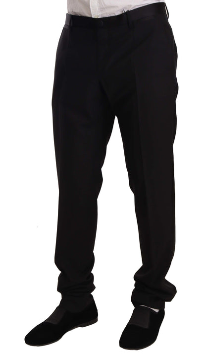 Dolce & Gabbana Elegant Black Skinny Tuxedo Trousers Dolce & Gabbana