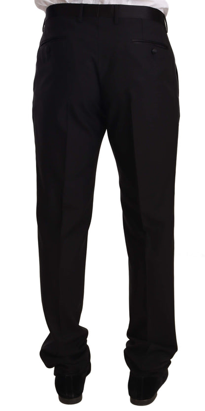 Dolce & Gabbana Elegant Black Skinny Tuxedo Trousers Dolce & Gabbana