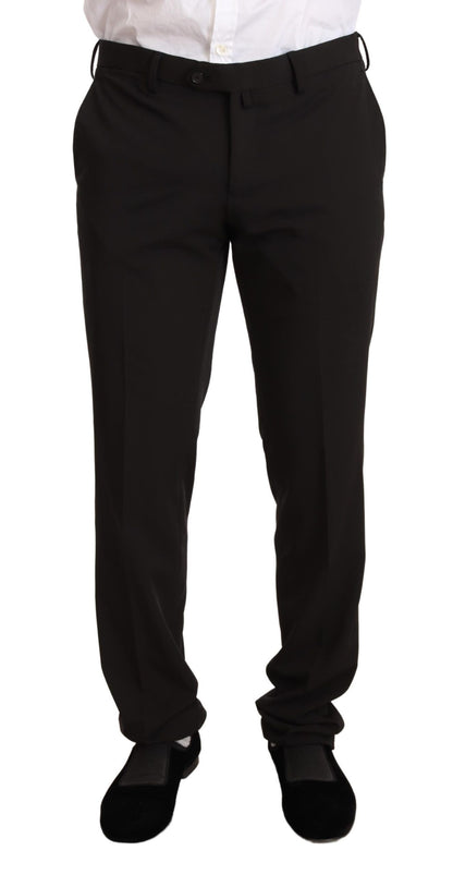 Domenico Tagliente Elegant Black Slim Fit Two-Piece Suit Domenico Tagliente