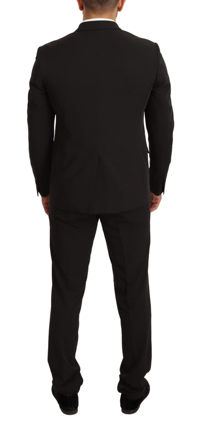 Domenico Tagliente Elegant Black Slim Fit Two-Piece Suit Domenico Tagliente