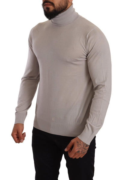 Dolce & Gabbana Elegant Light Blue Cashmere Turtleneck Sweater Dolce & Gabbana